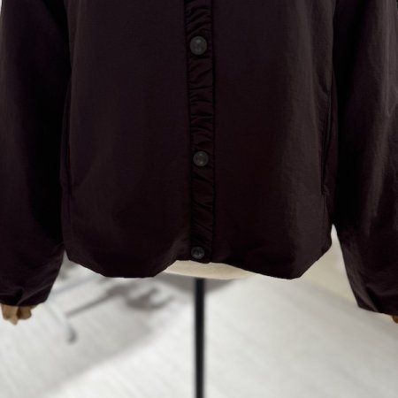 노카라 프릴 코팅 자켓