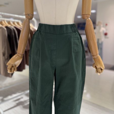 면 스티치 배기 팬츠