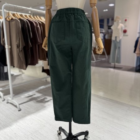 면 스티치 배기 팬츠