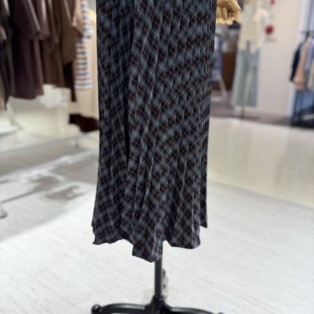 체크 밴딩 스커트