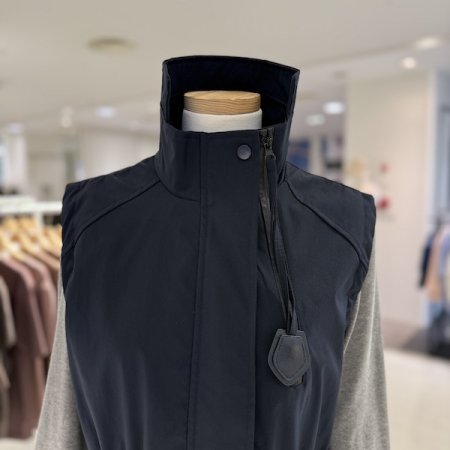 지퍼 허리밴딩 조끼