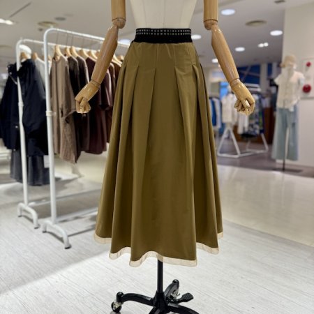 퍼빗 레터링 밴딩 스커트