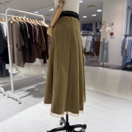 퍼빗 레터링 밴딩 스커트