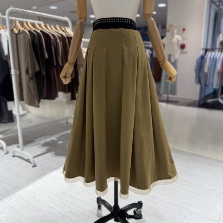 퍼빗 레터링 밴딩 스커트