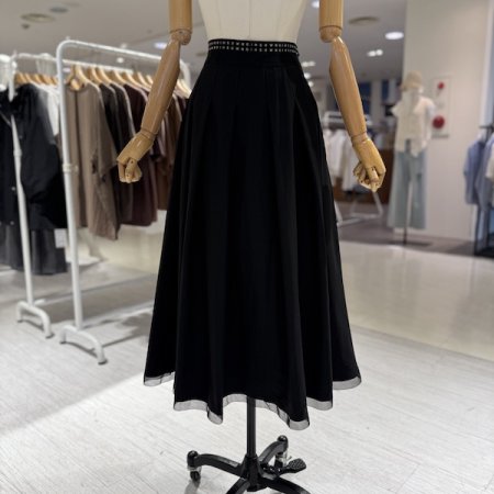 퍼빗 레터링 밴딩 스커트