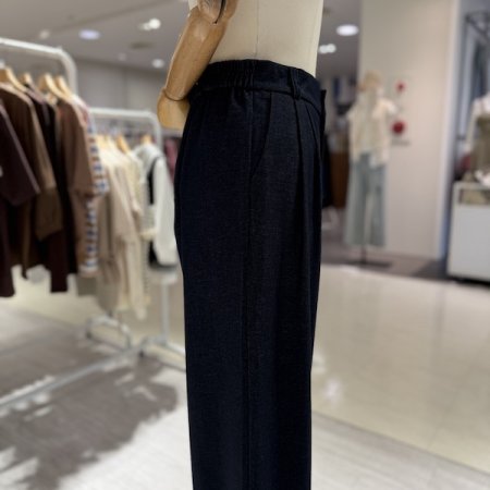 반밴딩 투핀턱 데님 팬츠