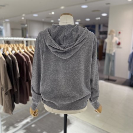 지퍼 핫픽스 집업 후드 니트