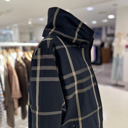 반 후드 체크 점퍼