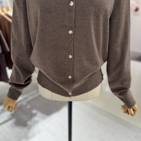 카라 배색 가디건