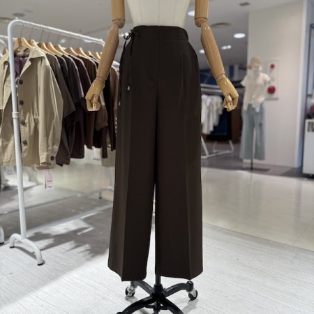 사이드 리본 끈 와이드팬츠