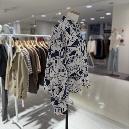 산토리니 패턴 셔츠