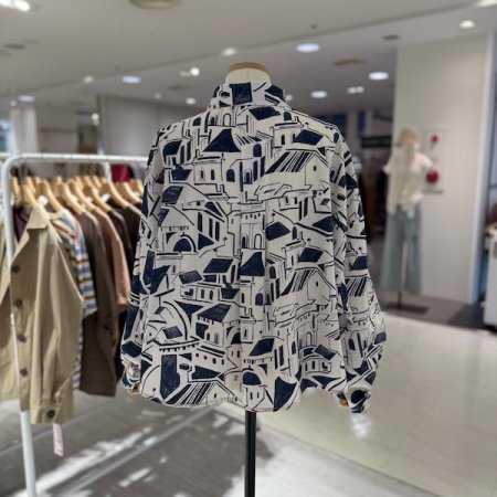 산토리니 패턴 셔츠