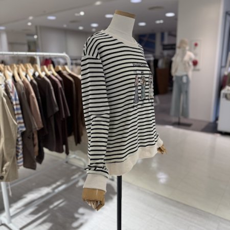 3여인 스트라이프 티셔츠