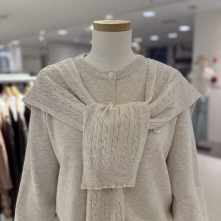 꽈배기 솔 세트 가디건