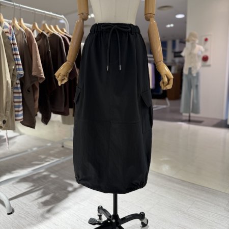 허리밴딩 카고 벌룬 스커트