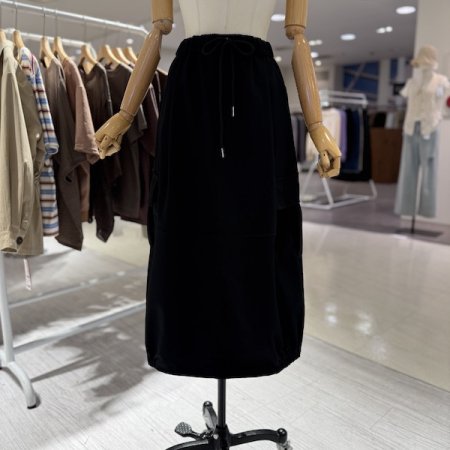 허리밴딩 카고 벌룬 스커트