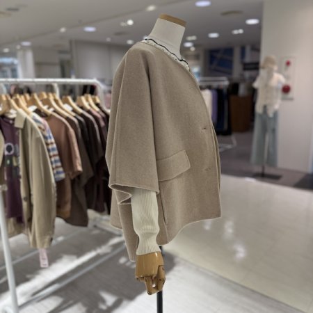 브이넥 핸드메이드 숏코트