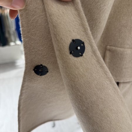 브이넥 핸드메이드 숏코트