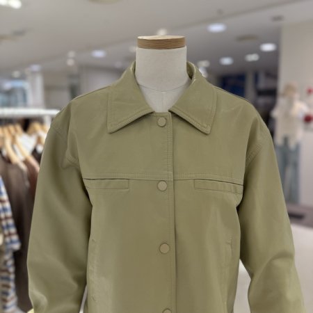 포켓장식 루시 레더 자켓