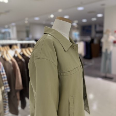 포켓장식 루시 레더 자켓