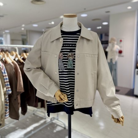 포켓장식 루시 레더 자켓