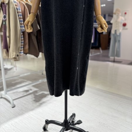 니트 옆단추 원피스