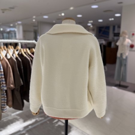 금단추 카라 니트 자켓