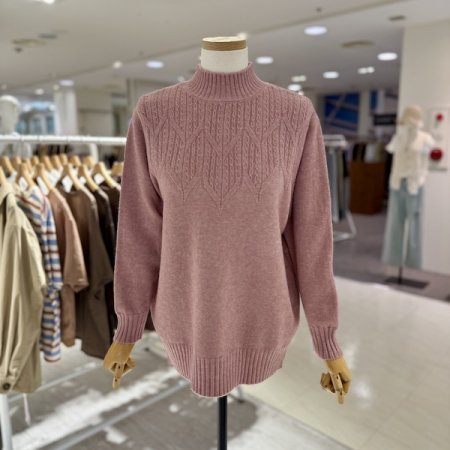 하프 잔사슬 반폴라 니트