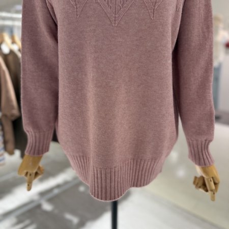 하프 잔사슬 반폴라 니트