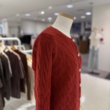 리본 꽈배기 가디건