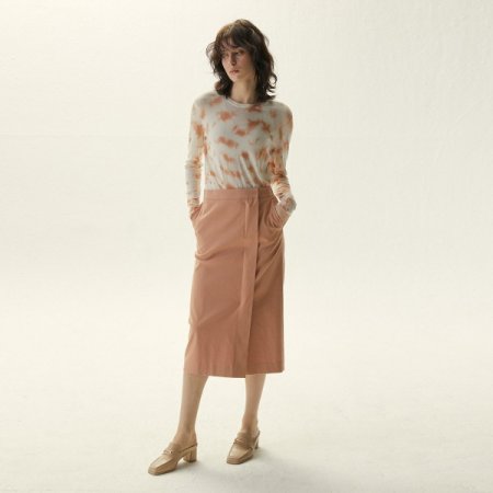 H라인 사선 절개 스커트