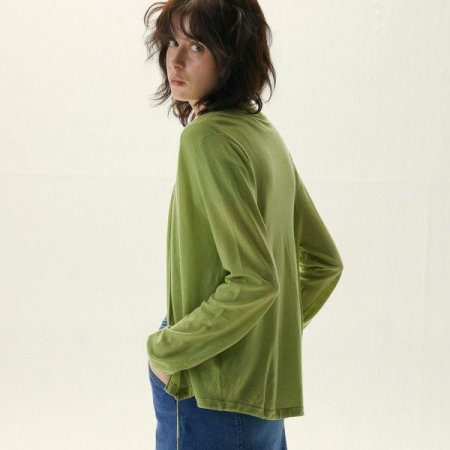 스트링 노카라 가디건