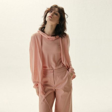 스트링 노카라 가디건