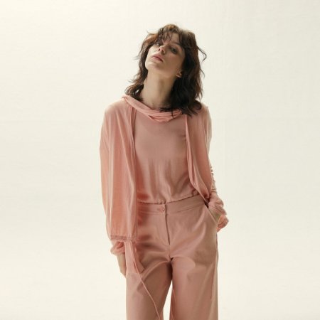 울 니트 라운드 반팔 티셔츠