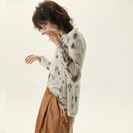 스트링 노카라 가디건