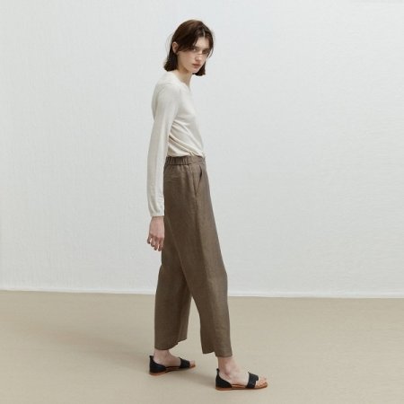 캐시 실크 브이넥 니트