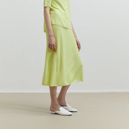 린넨 골지 니트 스커트
