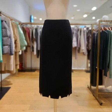 H라인 뒤트임 니트 스커트