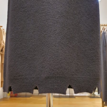 H라인 뒤트임 니트 스커트