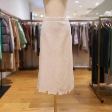 H라인 뒤트임 니트 스커트