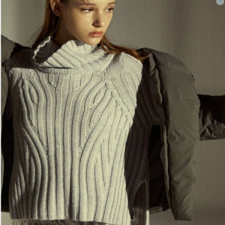 캐시미어 혼방 언발란스 풀오버