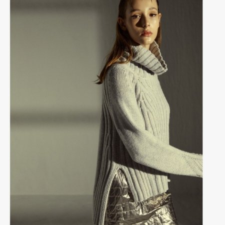 캐시미어 혼방 언발란스 풀오버