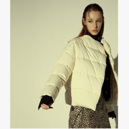 하이넥 숏 패딩