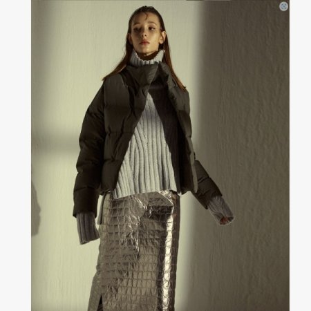 하이넥 숏 패딩