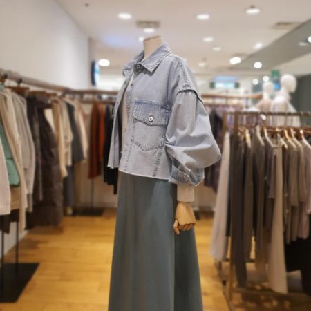 오버핏 아이스 데님 자켓