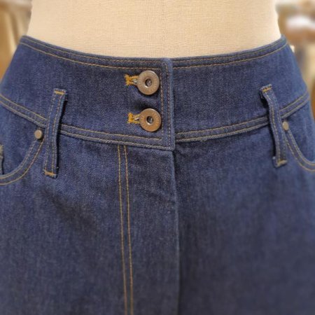 데님 와이드 8부팬츠