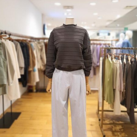 밑단 밴딩 크롭 니트