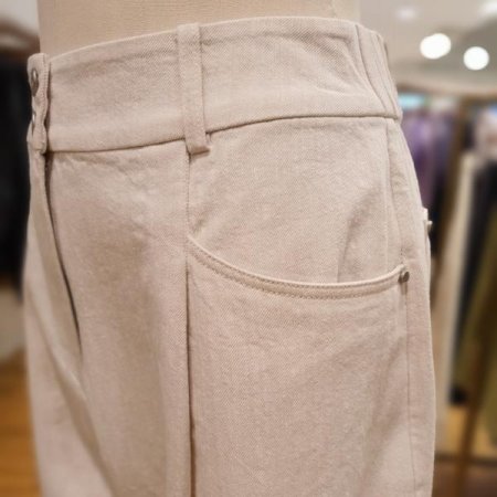 핀턱 배기핏 면팬츠