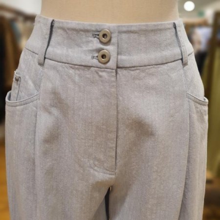 핀턱 배기핏 면팬츠