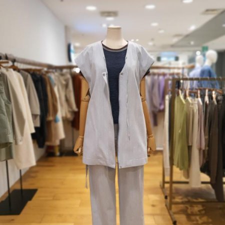 앞지퍼 벨티드 베스트